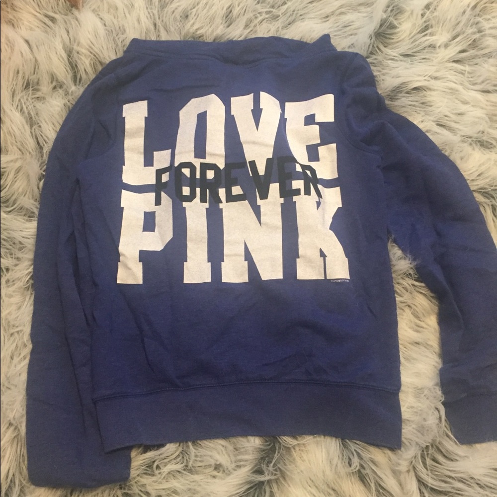 Victoria’s Secret PINK Blue Zip Up Hoodie